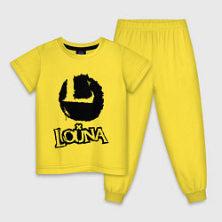 Пижама хлопковая детская Louna, цвет: желтый