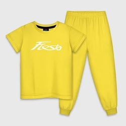 Пижама хлопковая детская Ford Fiesta, цвет: желтый