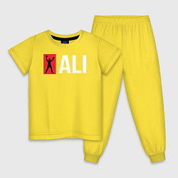 Пижама хлопковая детская ALI, цвет: желтый