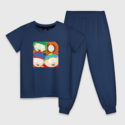 Пижама хлопковая детская South Park, цвет: тёмно-синий