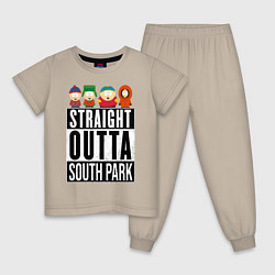 Пижама хлопковая детская SOUTH PARK, цвет: миндальный