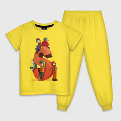 Пижама хлопковая детская SOUTH PARK, цвет: желтый