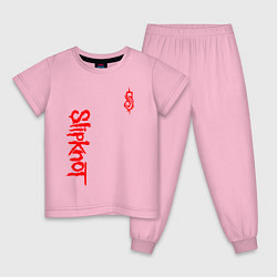Пижама хлопковая детская SLIPKNOT цвета светло-розовый — фото 1