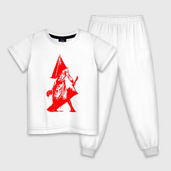 Пижама хлопковая детская SILENT HILL, цвет: белый