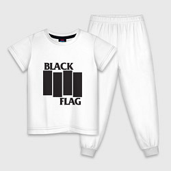Пижама хлопковая детская Black Flag, цвет: белый