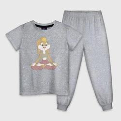 Пижама хлопковая детская Лола Банни, цвет: меланж