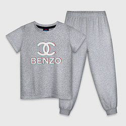 Пижама хлопковая детская BBT BENZO GANG, цвет: меланж