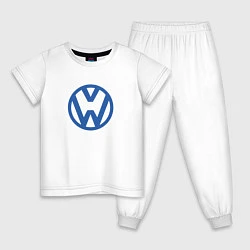 Пижама хлопковая детская Volkswagen, цвет: белый