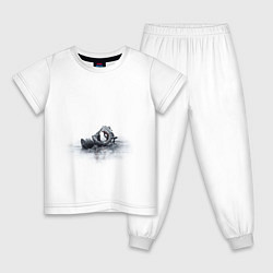 Пижама хлопковая детская METRO EXODUS цвета белый — фото 1