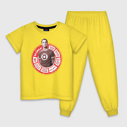 Пижама хлопковая детская Sheldon Cooper, цвет: желтый