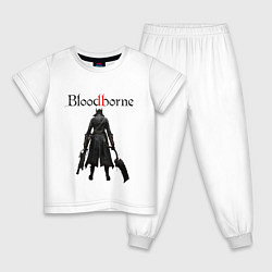 Пижама хлопковая детская Bloodborne цвета белый — фото 1