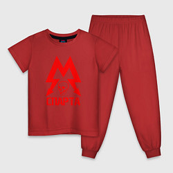 Пижама хлопковая детская METRO СПАРТА, цвет: красный