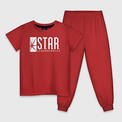 Пижама хлопковая детская S T A R Labs, цвет: красный