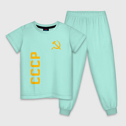 Пижама хлопковая детская СССР, цвет: мятный