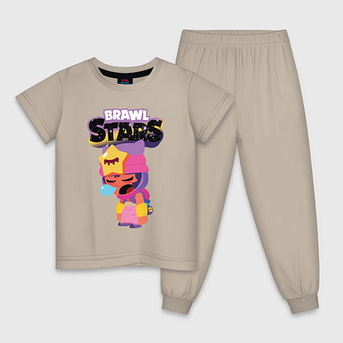 Детская пижама Sandy Brawl Stars / Миндальный – фото 1