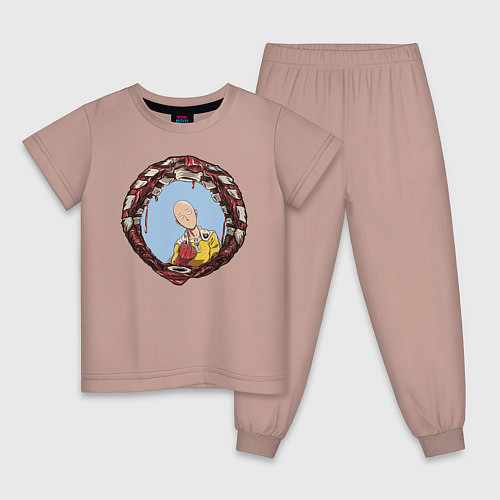 Детская пижама One-Punch Man / Пыльно-розовый – фото 1
