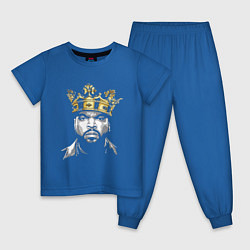 Пижама хлопковая детская Ice Cube King, цвет: синий