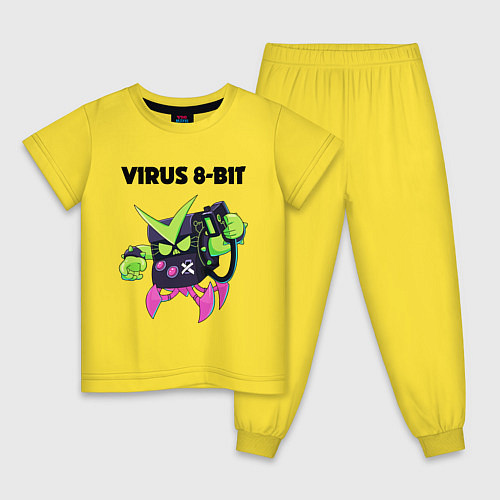 Детская пижама BRAWL STARS VIRUS 8-BIT / Желтый – фото 1