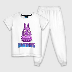 Пижама хлопковая детская Lama Fortnite, цвет: белый