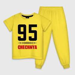 Пижама хлопковая детская 95 Chechnya, цвет: желтый