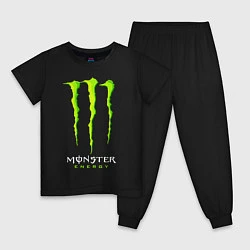 Пижама хлопковая детская MONSTER ENERGY, цвет: черный