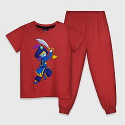 Пижама хлопковая детская ROGUE MORTIS BRAWL STARS, цвет: красный