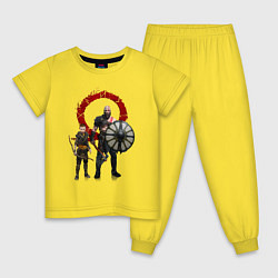 Пижама хлопковая детская GOD OF WAR, цвет: желтый