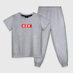 Пижама хлопковая детская KEK SUPREME STYLE, цвет: меланж
