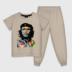 Пижама хлопковая детская Che, цвет: миндальный