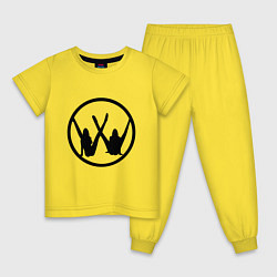Пижама хлопковая детская Volkswagen Z, цвет: желтый