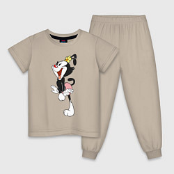 Пижама хлопковая детская Дот Уорнер Animaniacs, цвет: миндальный