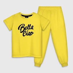 Пижама хлопковая детская Bella Ciao, цвет: желтый