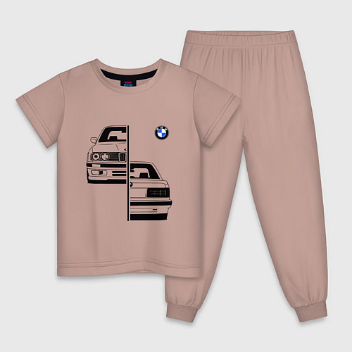 Детская пижама BMW БМВ Z / Пыльно-розовый – фото 1