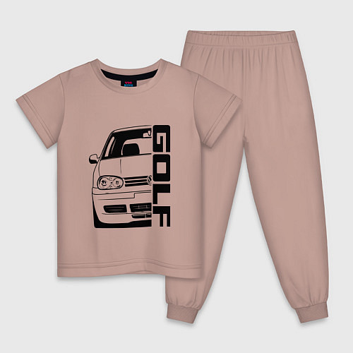 Детская пижама Volkswagen Golf Z / Пыльно-розовый – фото 1