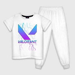 Пижама хлопковая детская VALORANT, цвет: белый