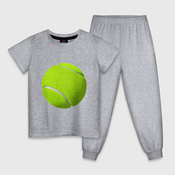 Пижама хлопковая детская Теннис, цвет: меланж