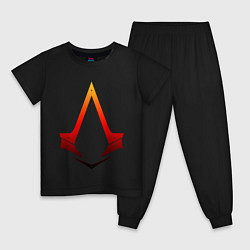 Пижама хлопковая детская Assassins Creed, цвет: черный