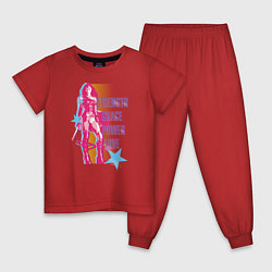 Пижама хлопковая детская Wonder Woman, цвет: красный