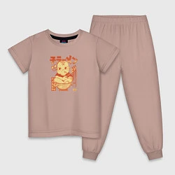 Пижама хлопковая детская Baby Pasta, цвет: пыльно-розовый
