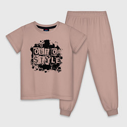 Пижама хлопковая детская Out of style, цвет: пыльно-розовый