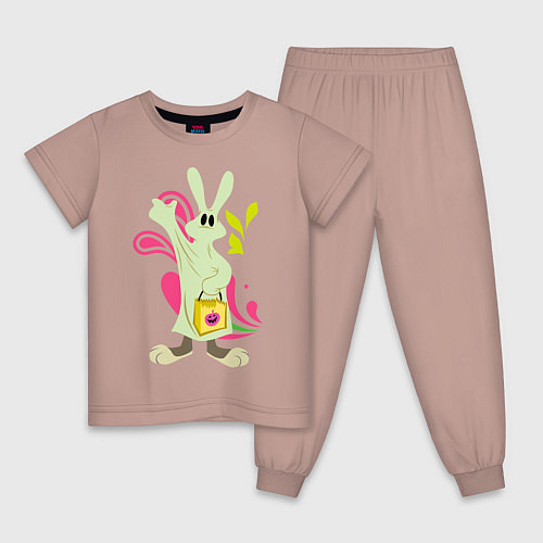 Детская пижама Багз Хэллоуин / Пыльно-розовый – фото 1
