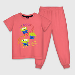 Пижама хлопковая детская Ooooooohhh!, цвет: коралловый