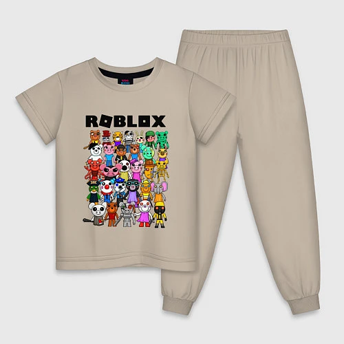 Детская пижама ROBLOX PIGGY / Миндальный – фото 1
