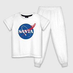 Пижама хлопковая детская SANTA NASA, цвет: белый
