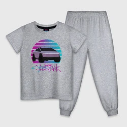 Пижама хлопковая детская Cybertruck Aesthetics, цвет: меланж