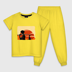 Пижама хлопковая детская Самурай Чамплу Мугэн и Дзин, цвет: желтый