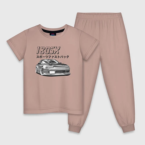 Детская пижама Nissan 180SX / Пыльно-розовый – фото 1