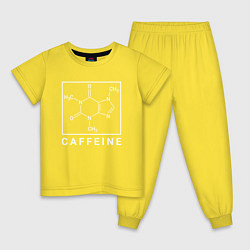 Пижама хлопковая детская Структура Кофеина, цвет: желтый