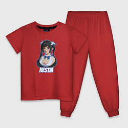 Пижама хлопковая детская Hestia, цвет: красный