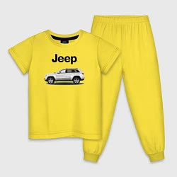 Пижама хлопковая детская Jeep, цвет: желтый